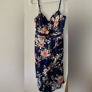 Lulu's Ruched Pink and White Maxi Dress for Wedding Guests